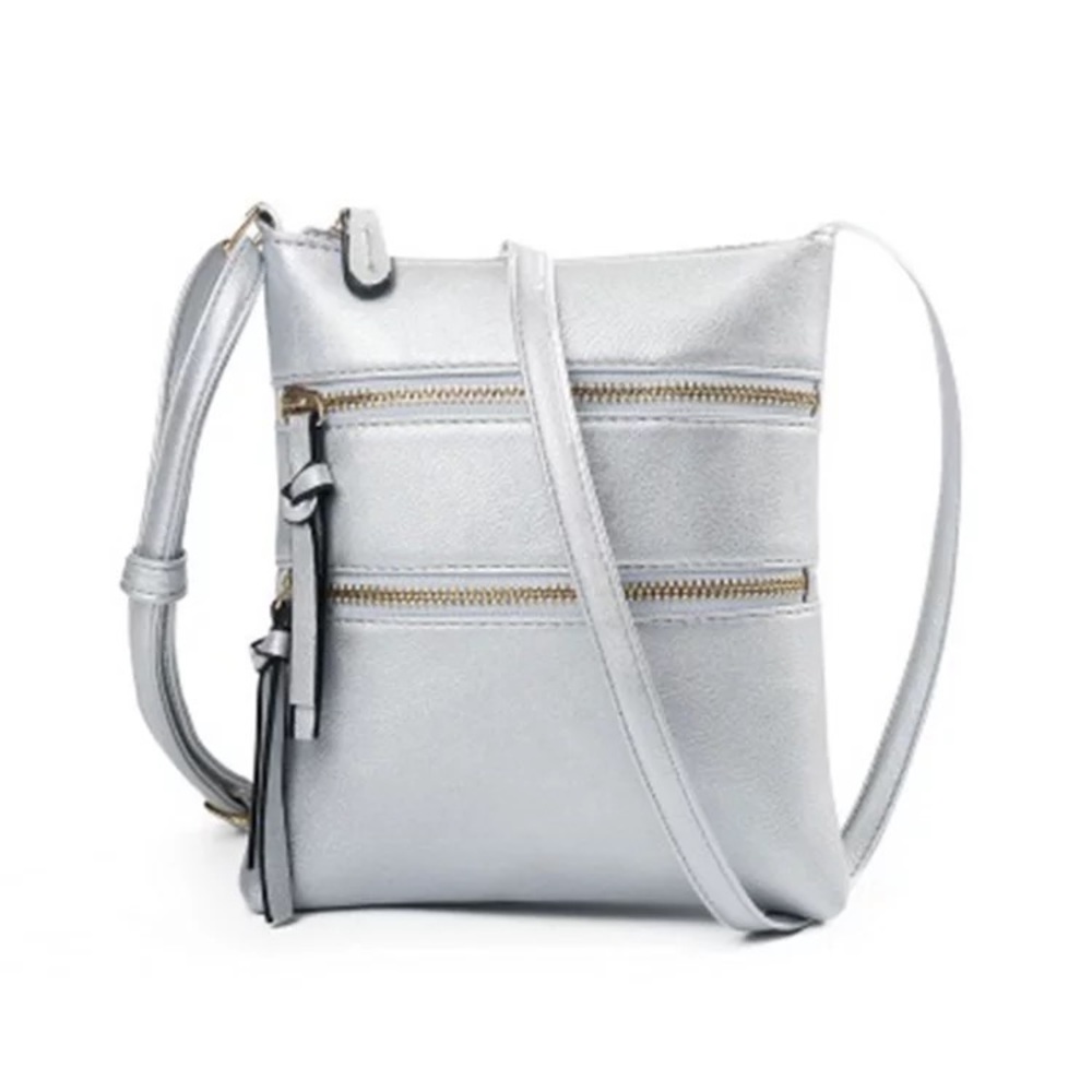 Women's Leather Crossbody Bag Long Over Shoulder Messenger Bag